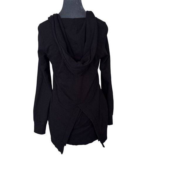 Quiksilver Womens Black Zip-Up Hoodie With Back Slit Detail XS - Picture 4 of 6